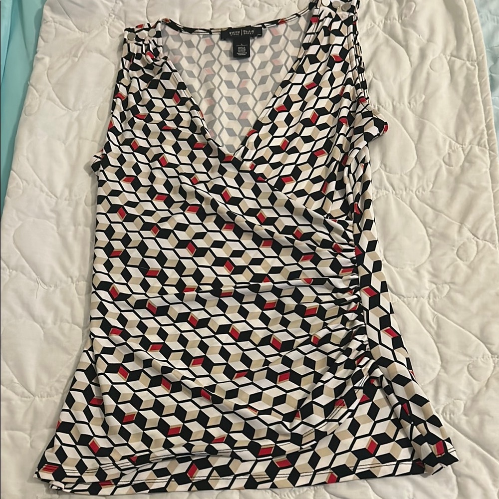 Chic Women's Geometric Print Top - Picture 4 of 7